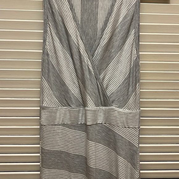 Go Couture Striped Maxi Dress in Grey Colorblock - Picture 5 of 17